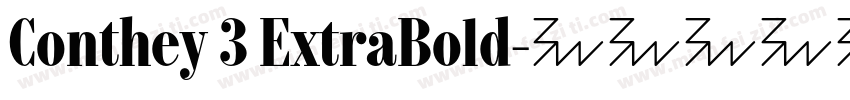 Conthey 3 ExtraBold字体转换